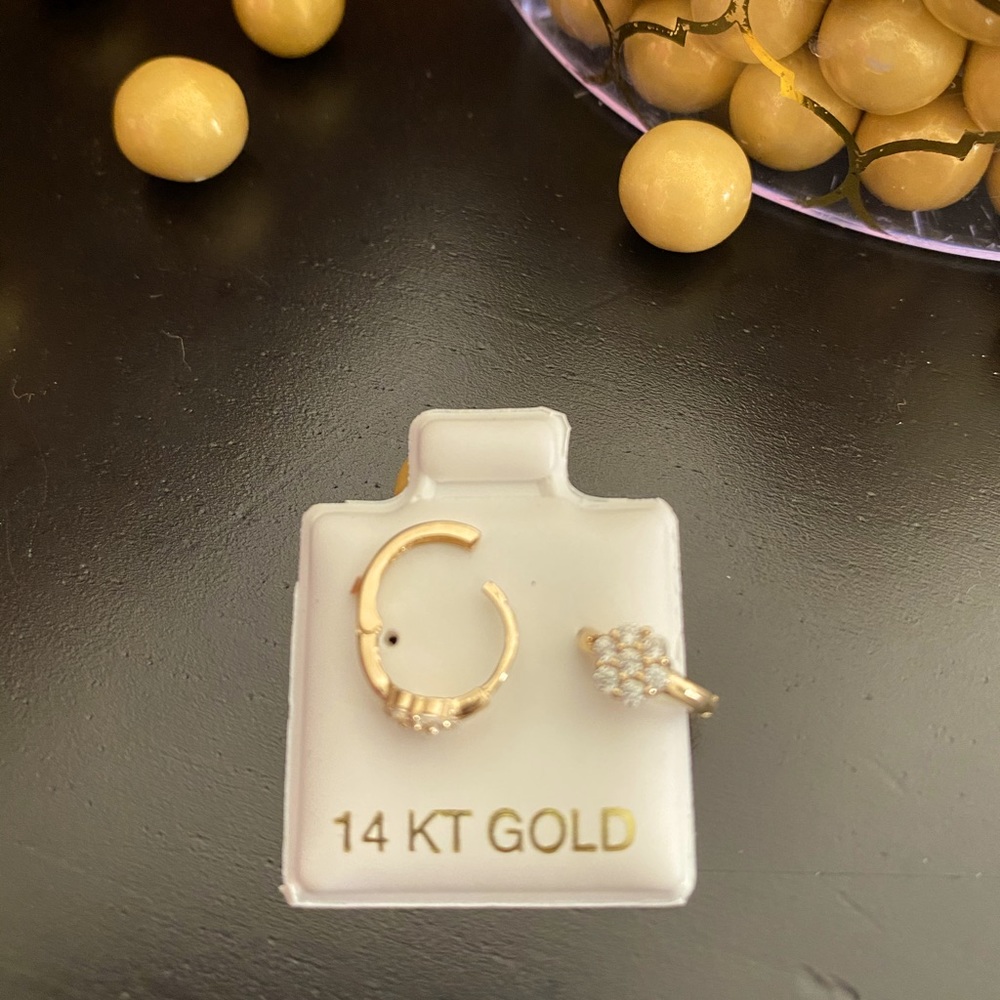 14K authentic verified solid yellow gold hoops